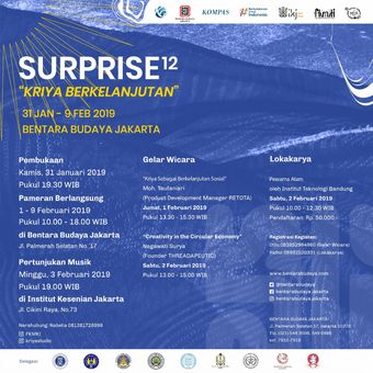 Pameran Surprise12: Kriya Berkelanjutan di Bentara Budaya Jakarta.