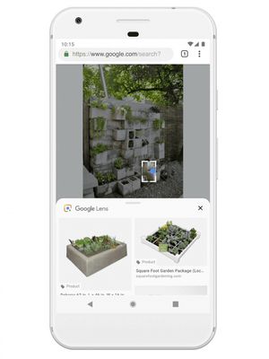 Google Lens mampu mengenali obyek dalam foto di pencarian gambar, misalnya dalam hal ini pot tanaman.