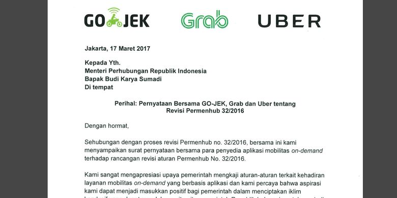 Protes Go Jek Grab Dan Uber Pada Revisi Regulasi Taksi