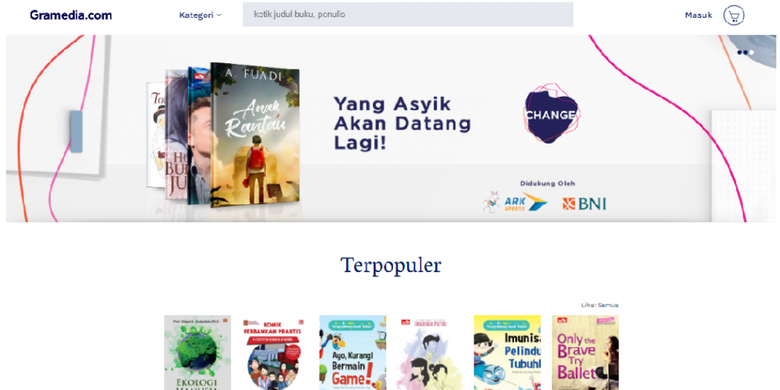 Tampilan baru gramedia.com