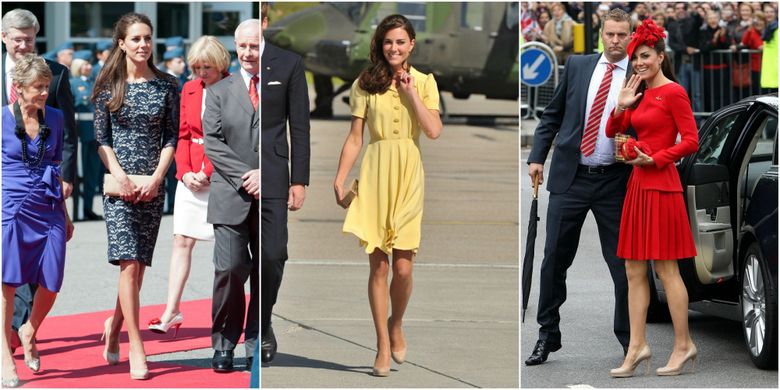 Kate Middleton dengan sepatu high heels