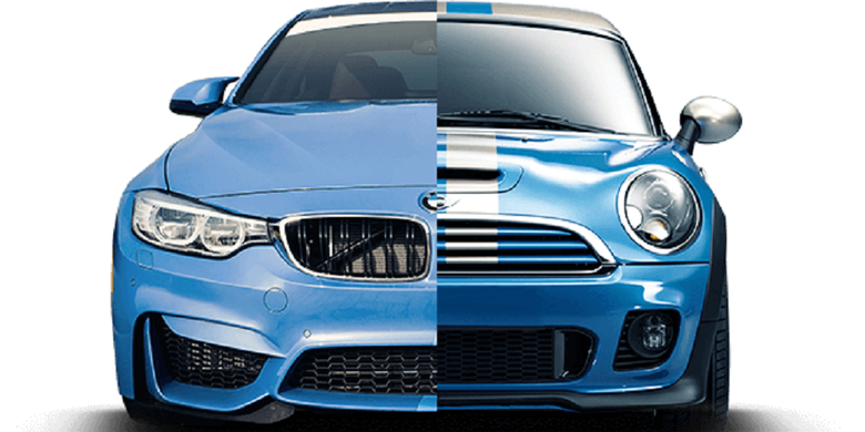 BMW dan MINI, dua produk otomotif global yang sama-sama bernaung di bawah BMW AG.