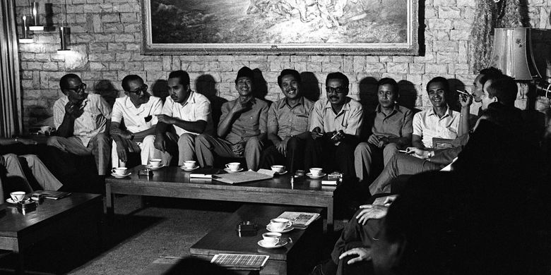 Pertemuan tokoh-tokoh Partai Politik menjelang Pemilihan Umum 1971 di Jakarta.