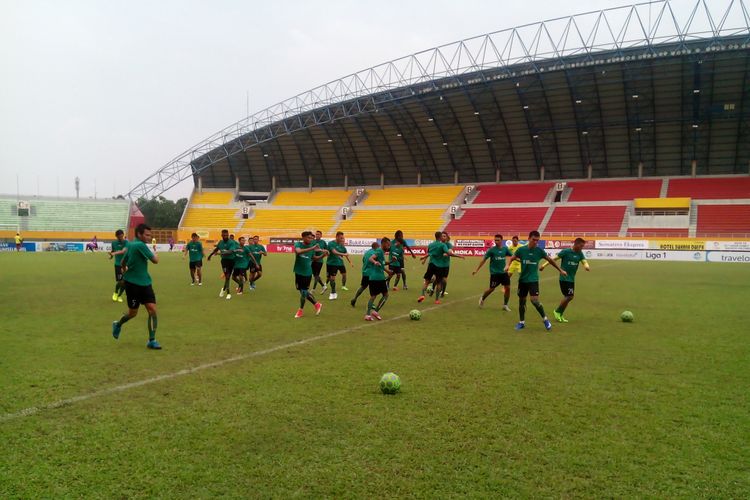 Sriwijaya FC sedang melakukan latihan persiapan melawan Bali United pada Rabu (19/7/2017) mendatang.