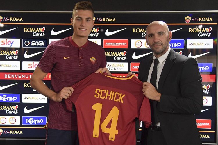 Penyerang baru AS Roma, Patrik Schick, yang dibeli dari Sampdoria pada bursa transfer musim panas 2017.