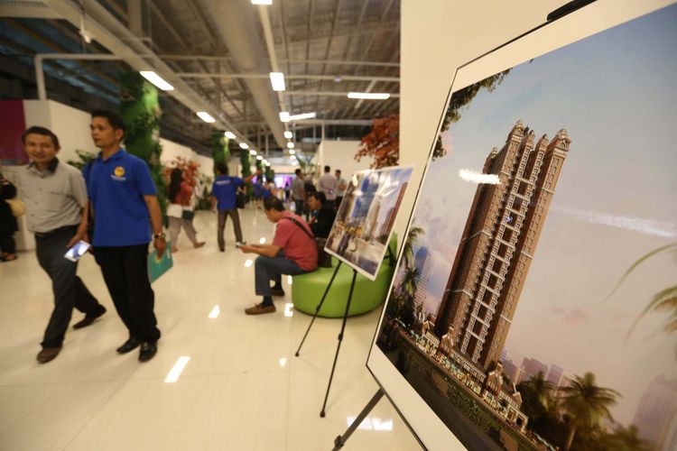 Suasana di Kantor Marketing Kota Baru Meikarta, Kabupaten Bekasi, Jawa Barat, Senin (4/09/2017). Pada tahap pertama, akan dibangun 200.000 unit apartemen yang siap huni pada akhir tahun 2018.