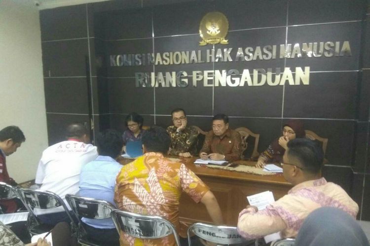 Komisioner Komnas HAM menerima aduan dari Advokat Cinta Tanah Air (ACTA), Senin (2/10/2017).