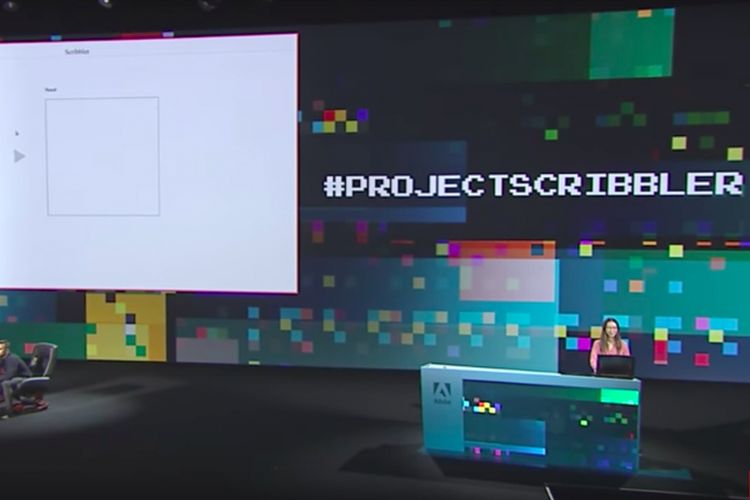 Demonstrasi Project Scribbler di konferensi Adobe Max 2017