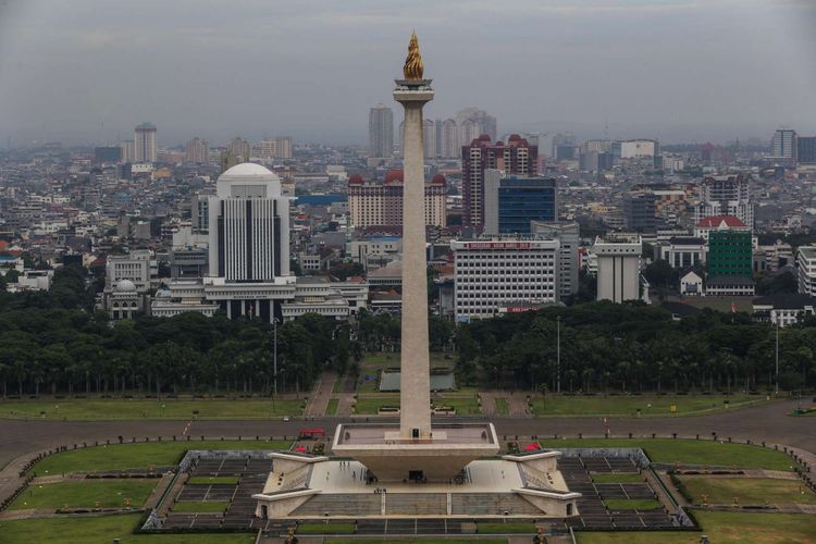 Monas yang terletak di Ibu Kota Jakarta, Indonesia