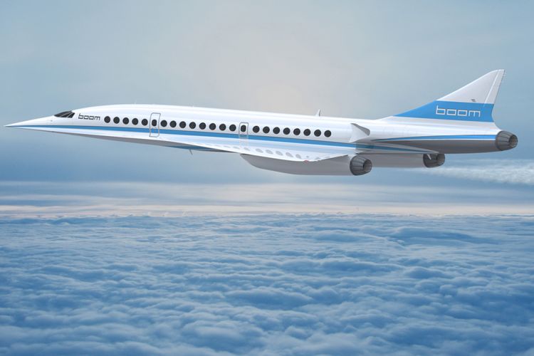 Desain awal pesawat supersonik Boom.