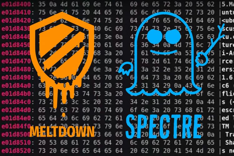 Ilustrasi bug sekuriti Meltdown dan Spectre.