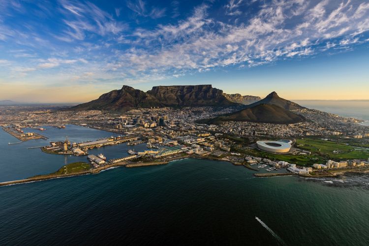 Table Mountain di Cape Town, Afrika Selatan. 