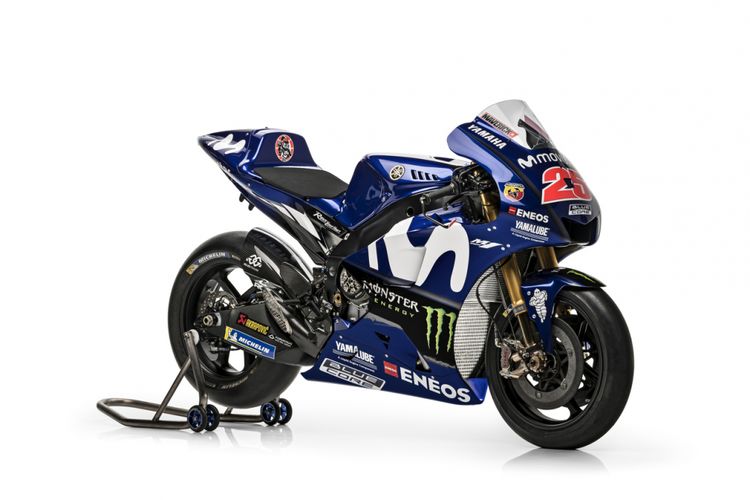 Seragam baru tim MotoGP Yamaha Movistar 2018.