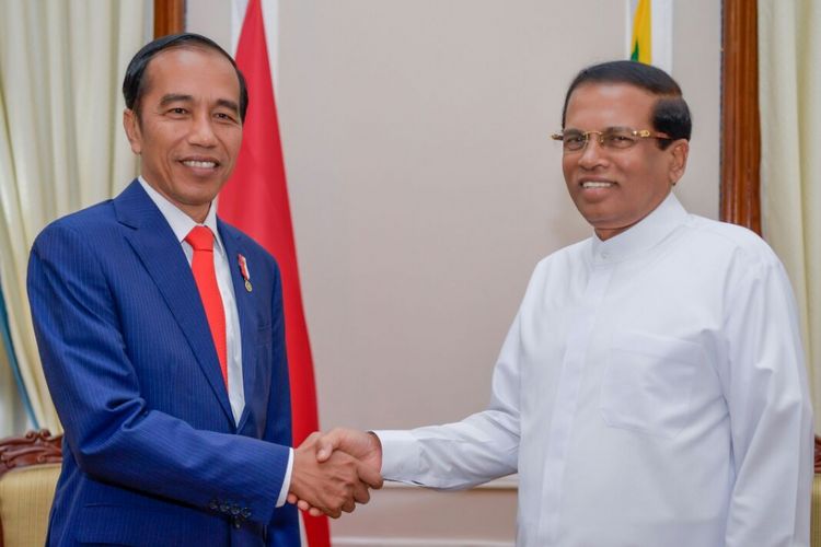 Presiden Joko Widodo saat melaksanakan kunjungan kenegaraan si Sri Lanka, Rabu (24/1/2018).
