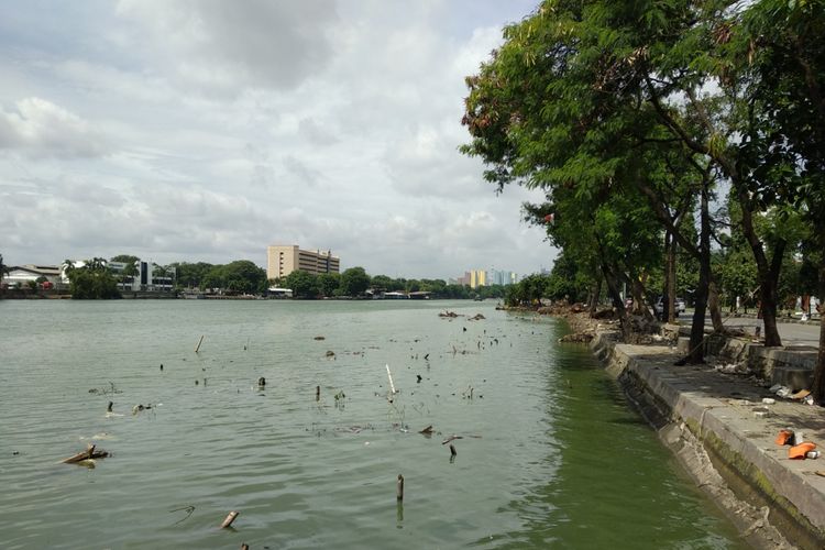 Kondisi danau Sunter Senin (29/1/2018). Satu bulan lagi disini akan diselenggarakan festival Danau Sunter.