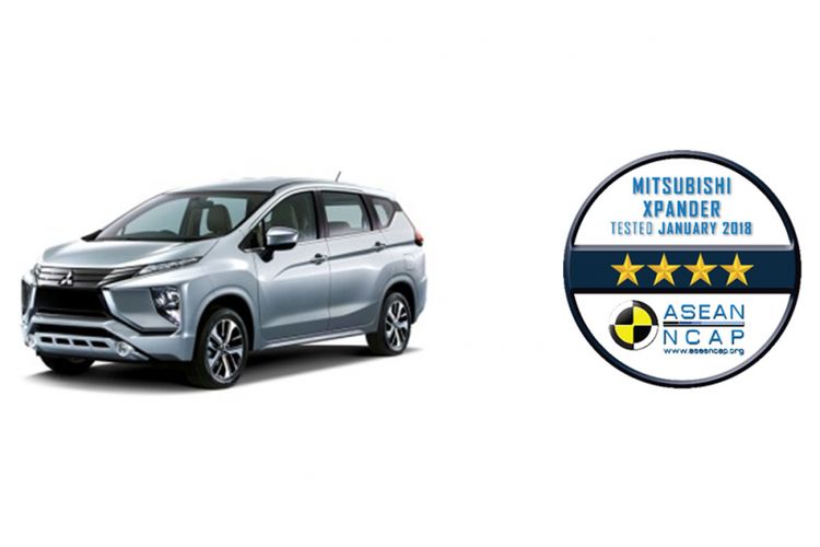 Mitsubishi Xpander mendapat ranking bintang 4 tes tabrak.