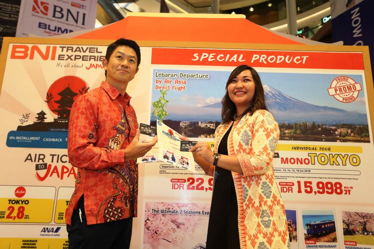Konferensi Pers acara BNI Travel Experience dengan tema Its All About Japan, yang akan digelar pada 16-18 Februari 2018 di Mall Kota Kasablanka, Jakarta, Kamis (15/2/2018). 