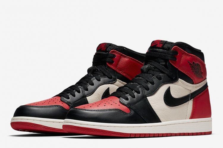 Model Air Jordan 1 seri Bred Toe resmi akan diluncurkan ke pasar pada hari Sabtu 24 Februari 2018 mendatang. 