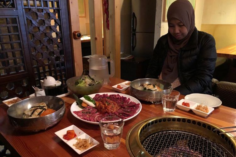 Yakiniku halal di Panga, Taito, Jepang. 