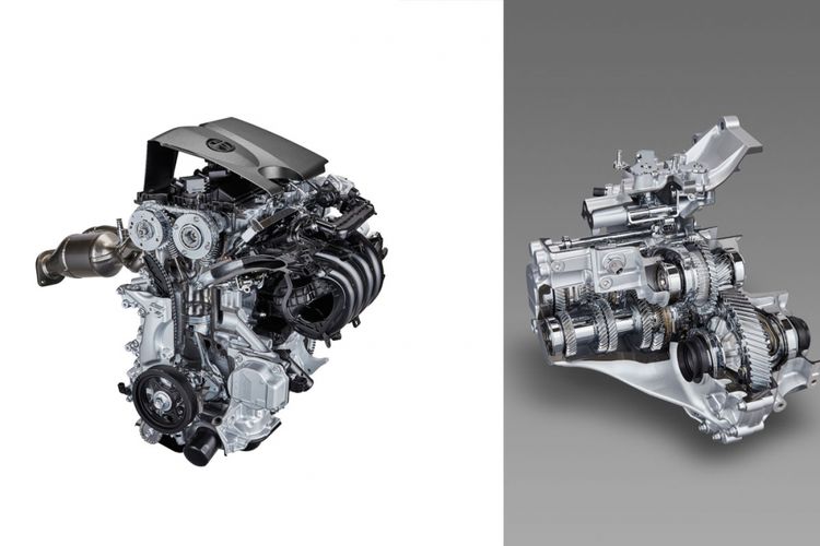 Mesin bensin 2.0L (kiri) dan transmisi manual 6-percepatan (kanan) terbaru Toyota.
