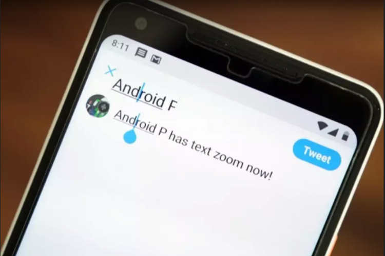 Fitur Zooming-Text di Android P