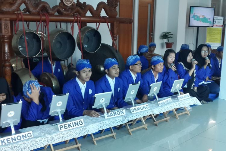 Alat musik gamelan elektronik asal Universitas Dian Nuswantoro Semarang bakal dimainkan di Unesco, Senin (19/3/2018)