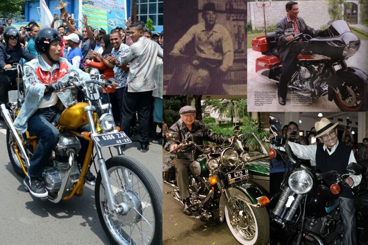 Presiden Indonesia dan sepeda motornya.