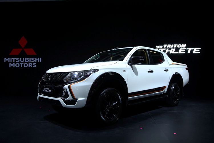 All New Mitsubishi Triton Athlete dipamerkan di Indonesia International Motor Show 2018 di JI Expo Kemayoran, Jakarta, Kamis (19/4/2018). Pameran otomotif terbesar di Indonesia ini akan berlangsung hingga 29 April 2018 mendatang.