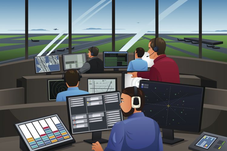 Ilustrasi air traffic control (ATC)