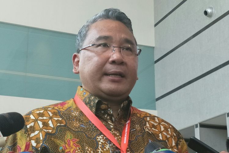 Menteri Desa, Pembangunan Daerah Tertinggal, dan Transmigrasi, Eko Putro Sandjojo ketika ditemui di JIEXPO Kemayoran, Jakarta, Senin (14/5/2018). 