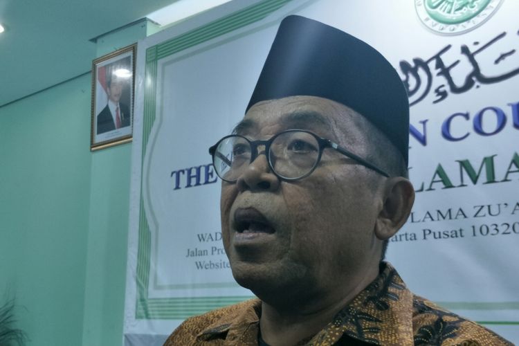 Ketua MUI Bidang Informasi dan Komunikasi Masduki Baidlowi ketika ditemui di Kantor MUI Jakarta, Selasa (15/5/2018).