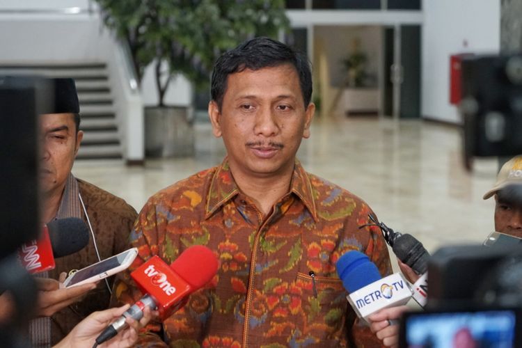 Ketua Panitia Perancang Undang-Undang (PPUU) DPD I Wayan Gede Pasek Suardika saat ditemui di Kompleks Parlemen, Senayan, Jakarta, Kamis (31/5/2018).