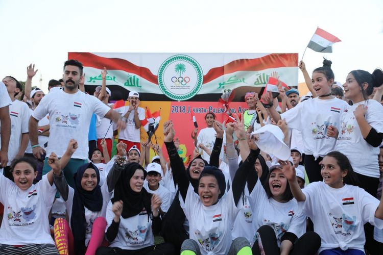 Sosialisasi Asian Games 2018 melalui Fun Run di Irak beberapa waktu lalu