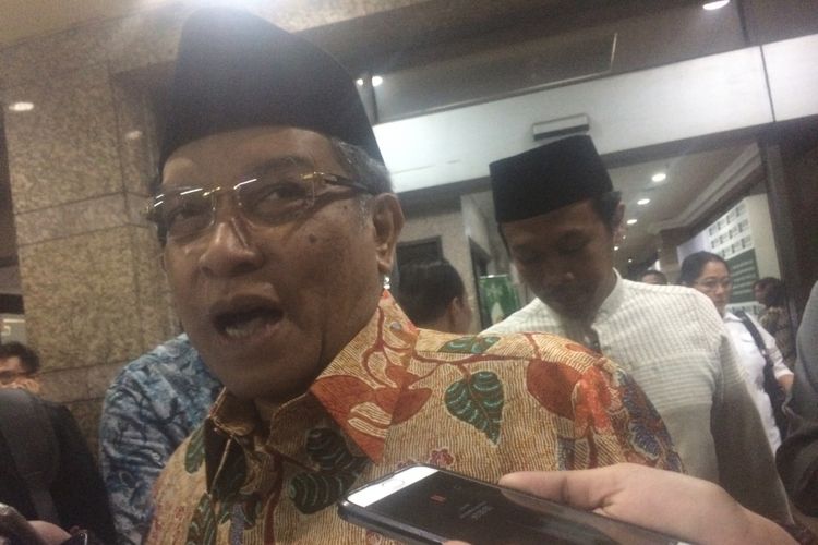 Umum Pengurus Besar Nahdlatul Ulama (PBNU) Said Aqil Siradj di Kantor PBNU, Jakarta, Kamis (16/8/2018).