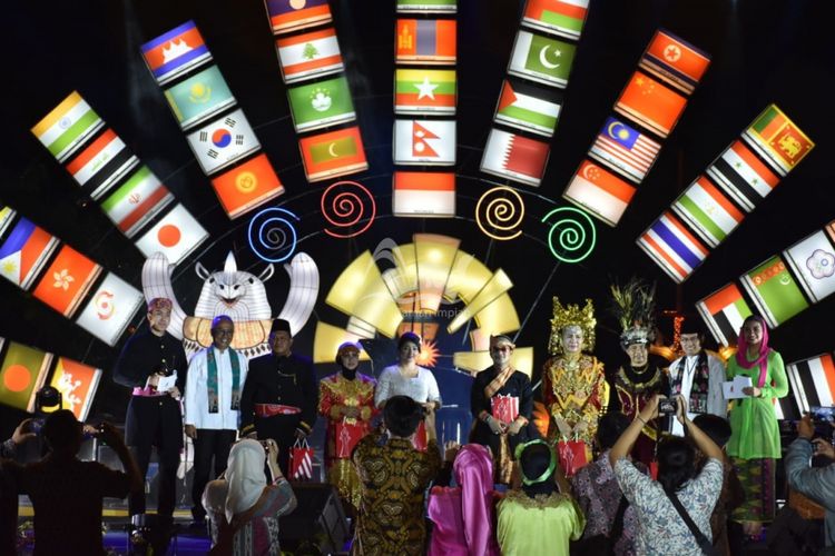 Puncak acara Ancol Asian Festival, Sabtu (25/8/2018).
