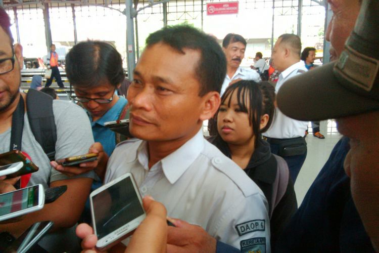 Manager Humas PT KAI Daop 6, Eko Budiyanto di Stasiun Purwosari, Solo, Jawa Tengah, Selasa (28/8/2018).