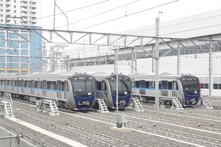 MRT di Depo Lebak Bulus, Selasa (28/8/2018)