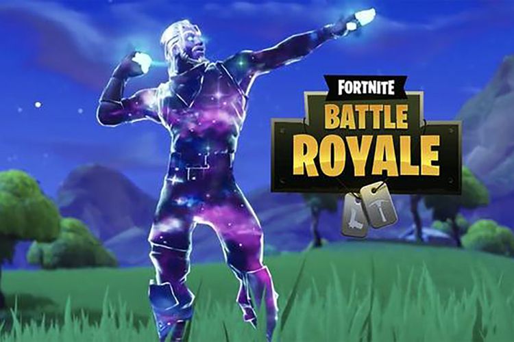 Skin bertema galaksi untuk avatar game Fortnite yang disediakan eksklusif di perangkat Samsung Galaxy Note 9 dan Tab S4.