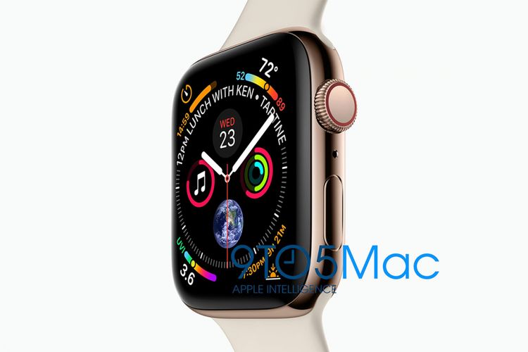 Bocoran foto Apple Watch Series 4, dengan watch face baru dan layar lebih lebar.