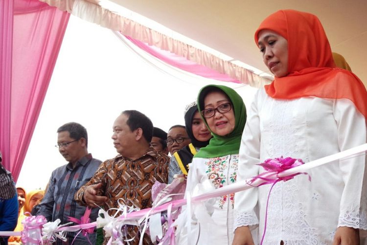 Gubernur Jawa Timur terpilih, Khofifah Indar Parawansa, saat menghadiri acara pembukaan kelas Internasional di kampus UNIPDU Rejoso Jombang, Sabtu (15/9/2018).