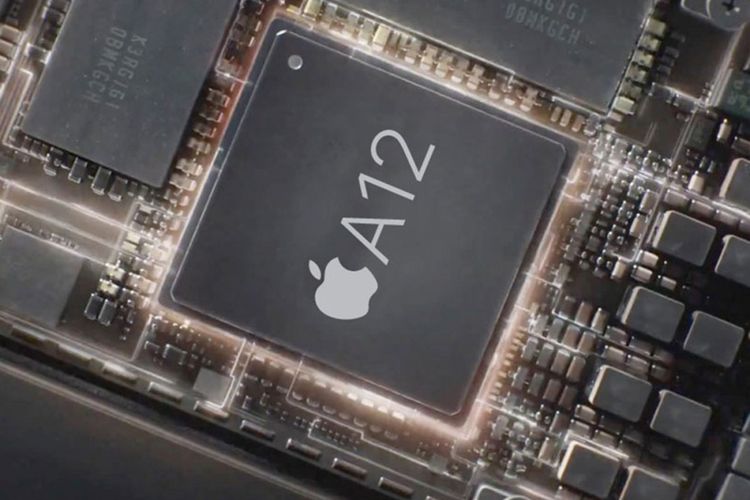 Ilustrasi chip Apple A12 Bionic.