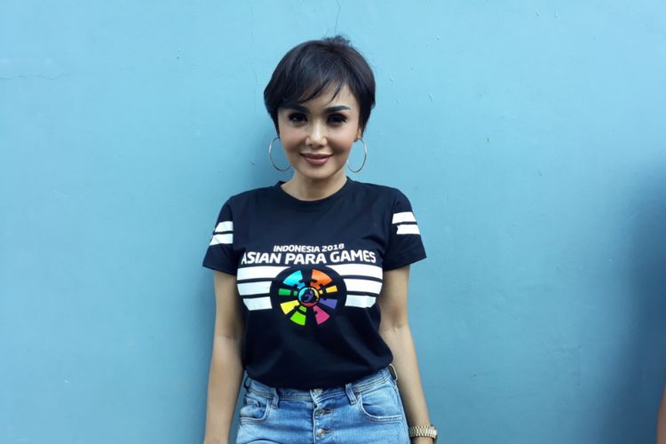 Yuni Shara saat ditemui di Studio TransTV, Mampang, Jakarta Selatan, Senin (8/10/2018).