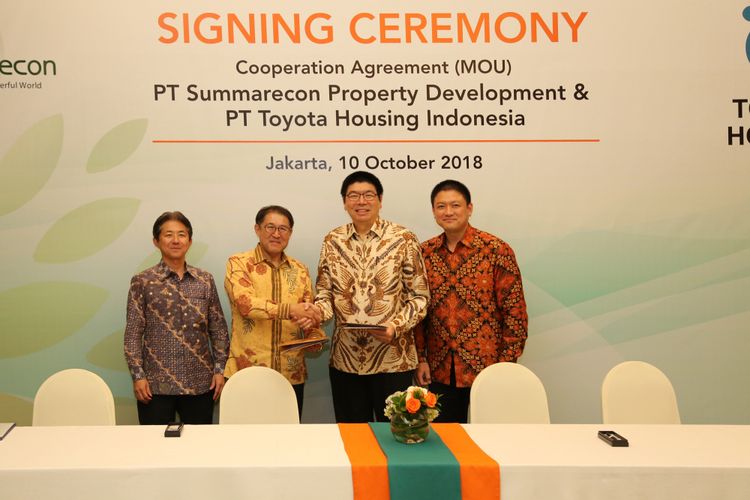 PT Summarecon Agung Tbk menjalin kerja sama ventura dengan PT Toyota Housing Indonesia mengembangkan dua klaster di Summarecon Emerald Karawang. 