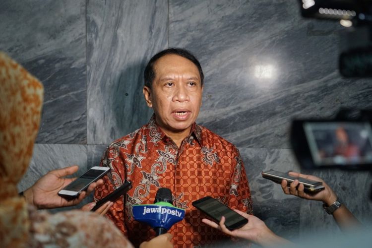 Ketua Komisi II DPR Zainudin Amali di Kompleks Parlemen, Senayan, Jakarta, Rabu (17/10/2018).