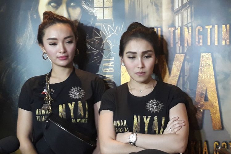 Ayu Ting Ting dan Zaskia Gotik dalam wawancara di XXI Plaza Depok, Jawa Barat, Minggu (25/11/2018).