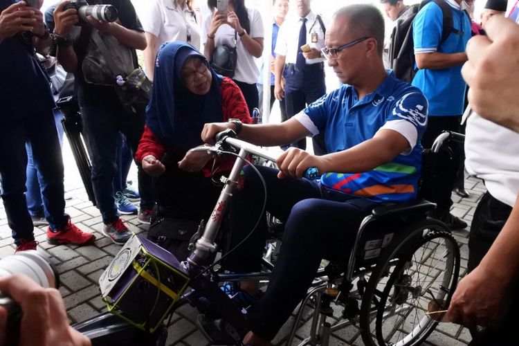 Menteri Sosial Agus Gumiwang Kartasasmita, saat membuka acara peringatan Hari Disabilitas Internasional 2018 di Summarecon Mall Bekasi, Minggu (2/12/2018)