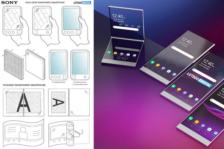 Sony Bikin Ponsel Lipat Dengan Layar Tembus Pandang