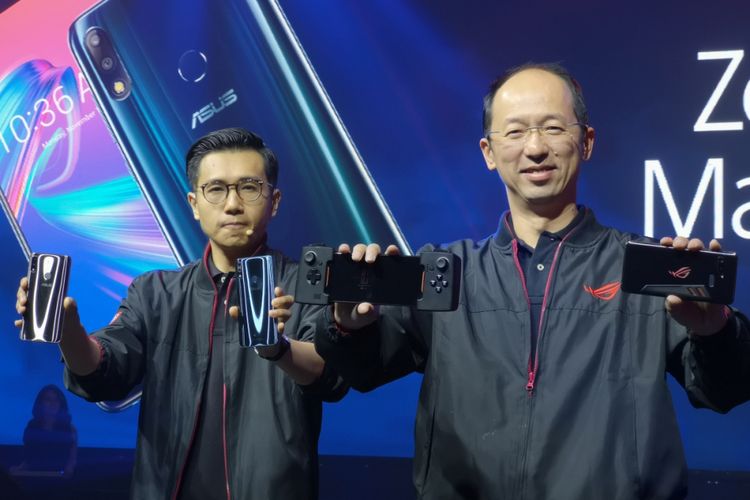 Kiri-Kanan: Jimmy Lin, SouthEast Asia Regional Director Asus, Rex Lee, SouthEast Asia Regional Director Asus di peluncuran Asus ROG Phone di Indonesia, Selasa (11/12/2018).