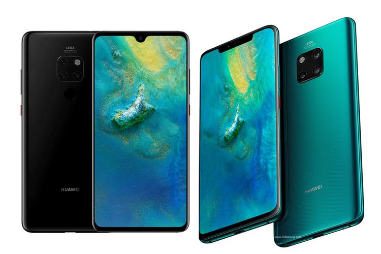 Huawei Mate 20 (kiri) dan Mate 20 Pro.