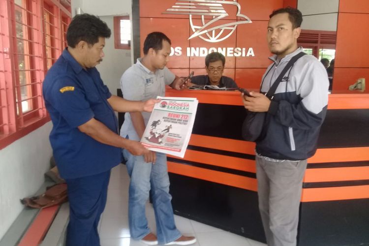 Tabloid Indonesia Barokah di Kantor Pos Purwodadi, Grobogan, Jateng, Jumat (25/1/2019).‎